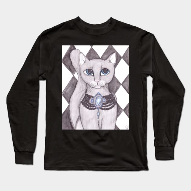 Cat art Long Sleeve T-Shirt by JenStedman73